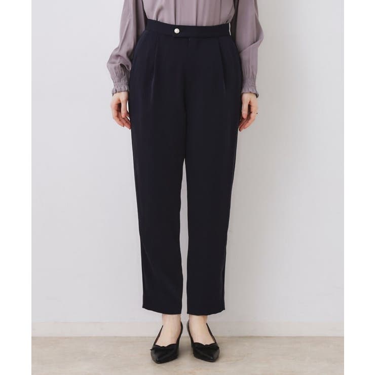 【ハレの日・通勤】パール調釦テーパードパンツ | Couture brooch | 詳細画像18 