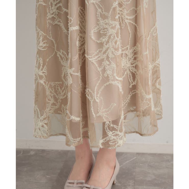 【通勤】ラメ刺繍ブークレチュールスカート | Couture brooch | 詳細画像44 