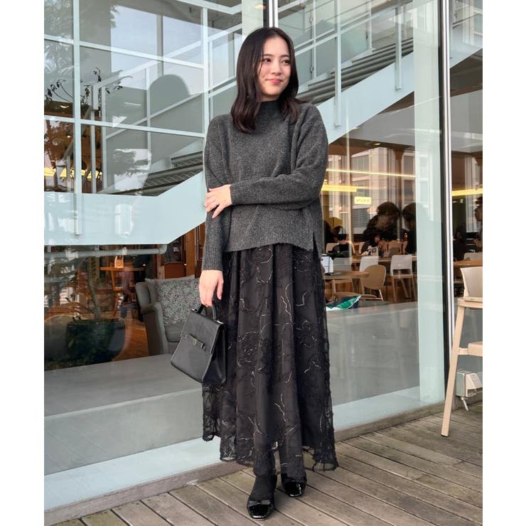 【通勤】ラメ刺繍ブークレチュールスカート | Couture brooch | 詳細画像18 