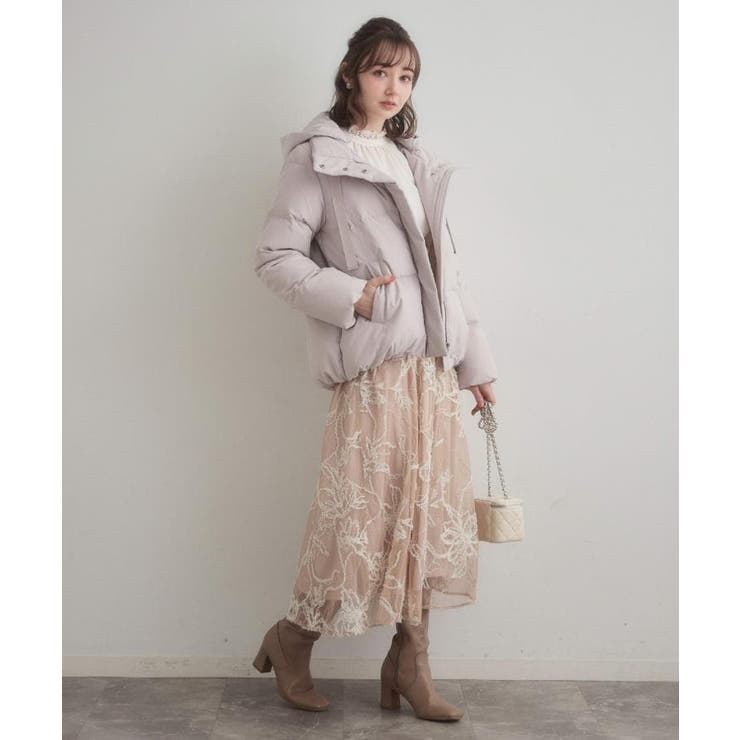 【通勤】ラメ刺繍ブークレチュールスカート | Couture brooch | 詳細画像28 