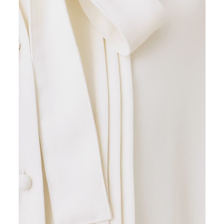 配色タックタイブラウス | Couture brooch | 詳細画像12 