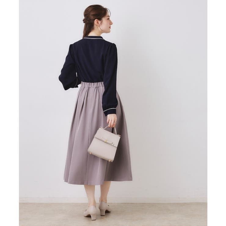 配色タックタイブラウス | Couture brooch | 詳細画像24 