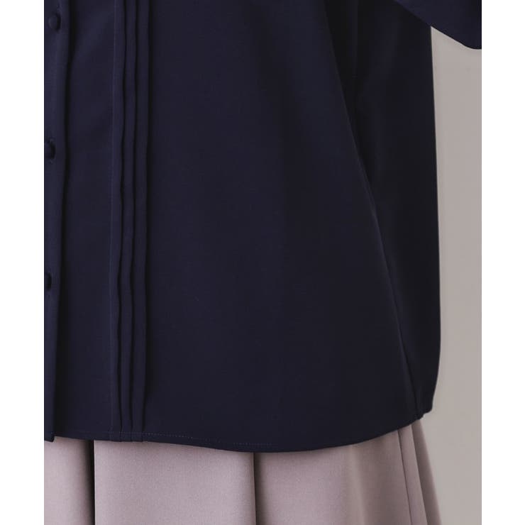 配色タックタイブラウス | Couture brooch | 詳細画像32 