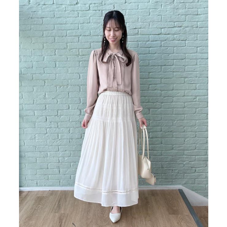 【ハレの日・通勤】配色タックタイブラウス | Couture brooch | 詳細画像26 