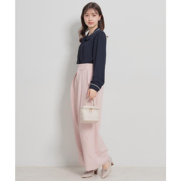 【ハレの日・通勤】配色タックタイブラウス | Couture brooch | 詳細画像37 