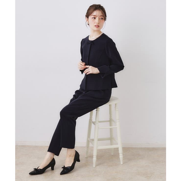 リボンデザイン羽織りペプラムブラウス | Couture brooch | 詳細画像13 