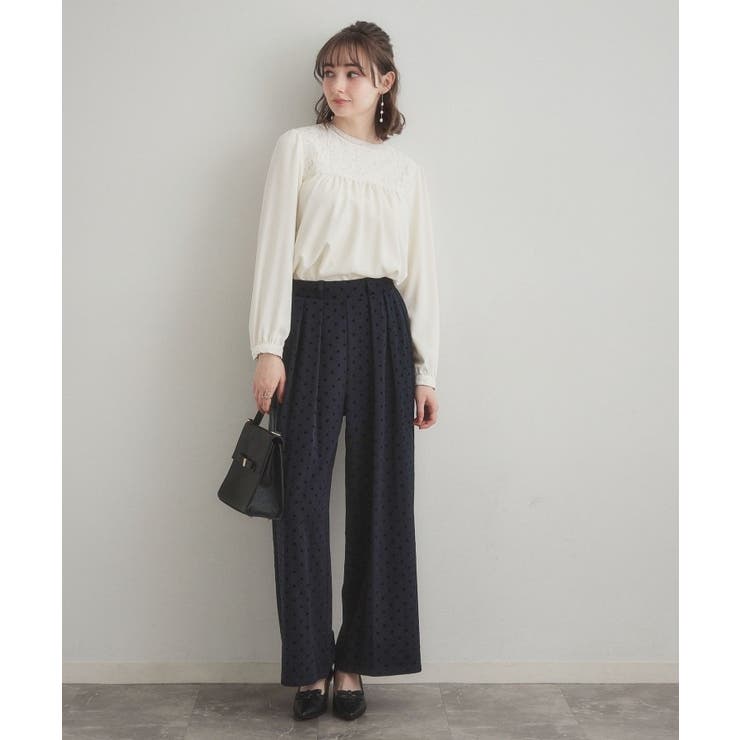 【ハレの日・通勤】レースドッキング ブラウス | Couture brooch | 詳細画像1 