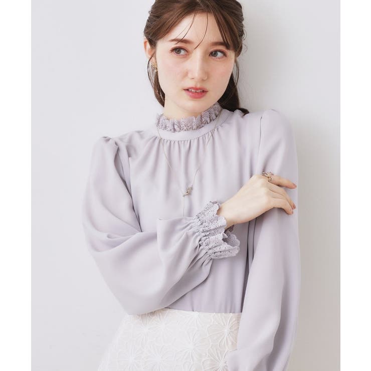 【2WAY・ハレの日・通勤】エンブロレースブラウス | Couture brooch | 詳細画像32 