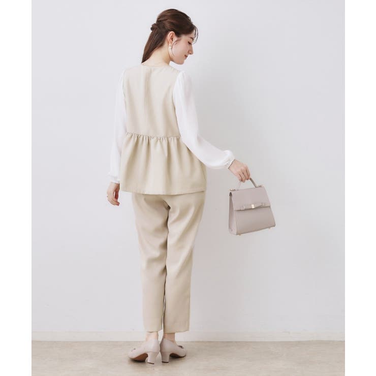 フロントフリルドッキングペプラムブラウス | Couture brooch | 詳細画像6 