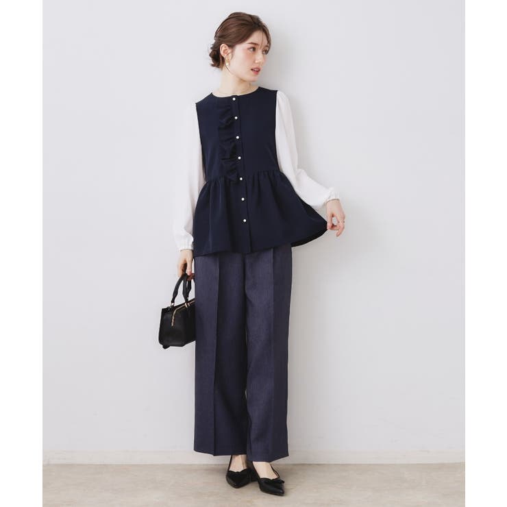 フロントフリルドッキングペプラムブラウス | Couture brooch | 詳細画像11 