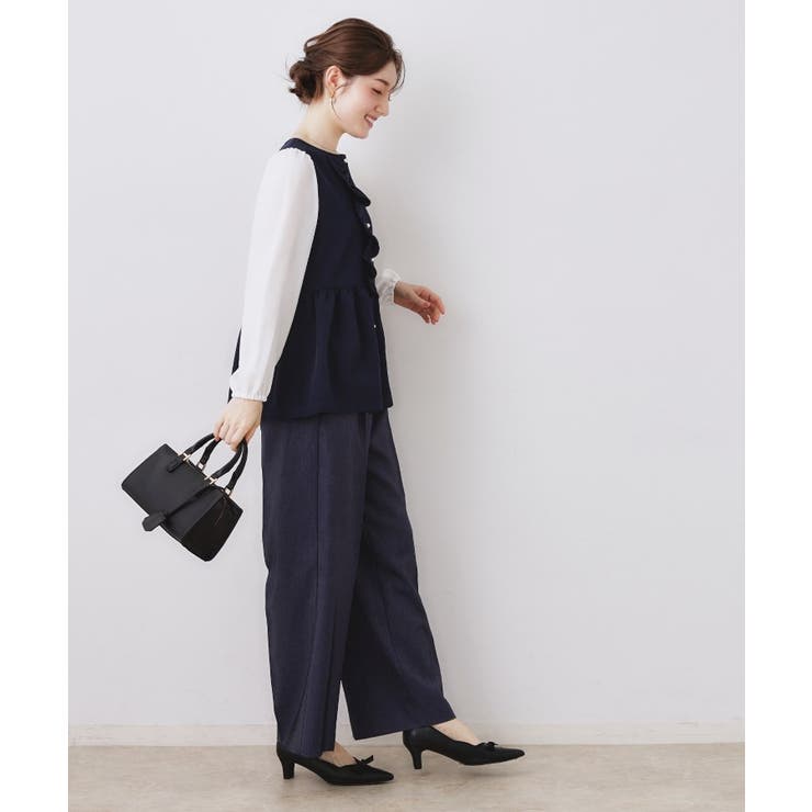 フロントフリルドッキングペプラムブラウス | Couture brooch | 詳細画像12 