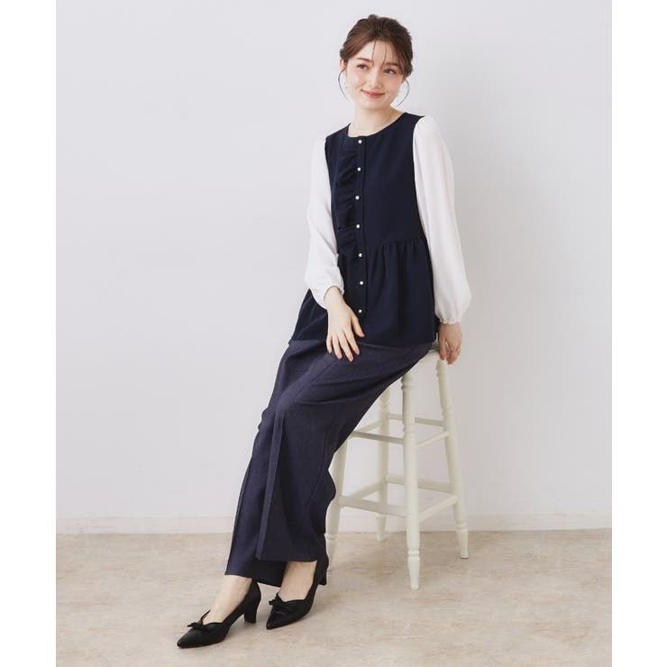 フロントフリルドッキングペプラムブラウス | Couture brooch | 詳細画像13 