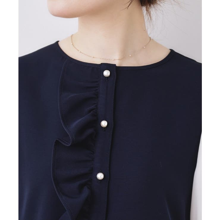 フロントフリルドッキングペプラムブラウス | Couture brooch | 詳細画像18 