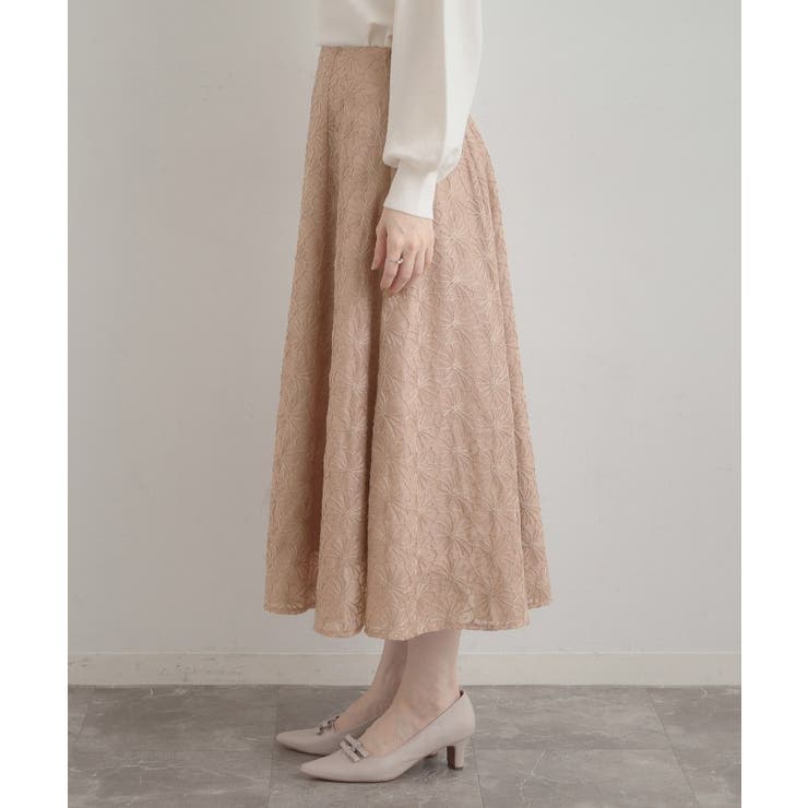 【洗える・着映え・通勤】フラワーエンブロスカート | Couture brooch | 詳細画像35 