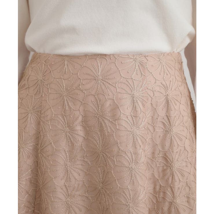 【洗える・着映え・通勤】フラワーエンブロスカート | Couture brooch | 詳細画像37 