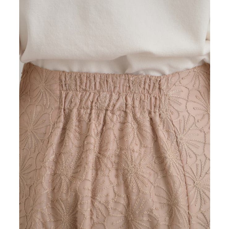 【洗える・着映え・通勤】フラワーエンブロスカート | Couture brooch | 詳細画像39 