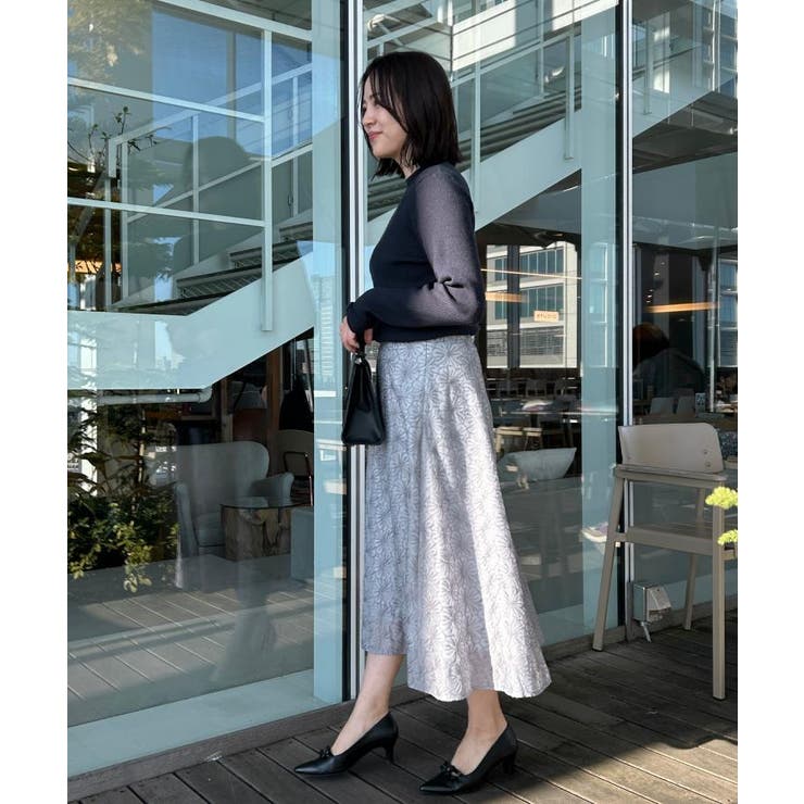 【洗える・着映え・通勤】フラワーエンブロスカート | Couture brooch | 詳細画像28 