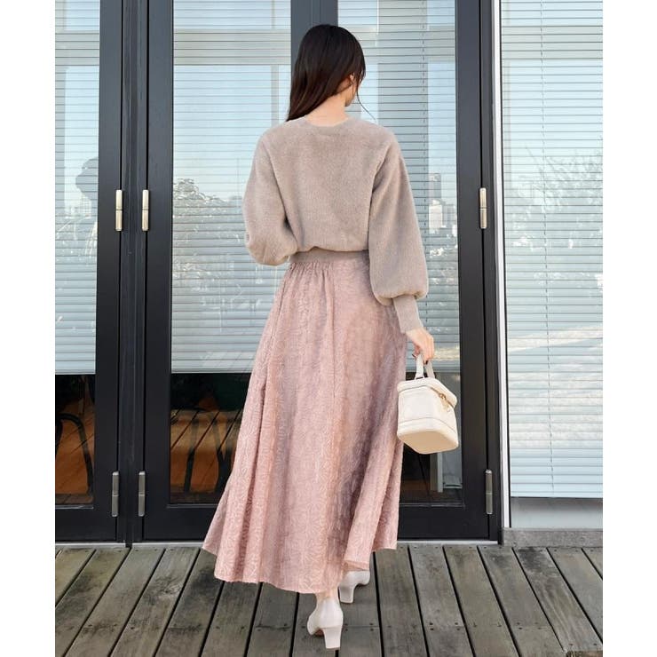 【洗える・着映え・通勤】フラワーエンブロスカート | Couture brooch | 詳細画像19 