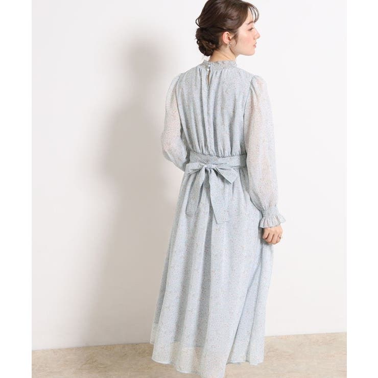 【洗える・着映え】楊柳小花シャーリングワンピース | Couture brooch | 詳細画像24 