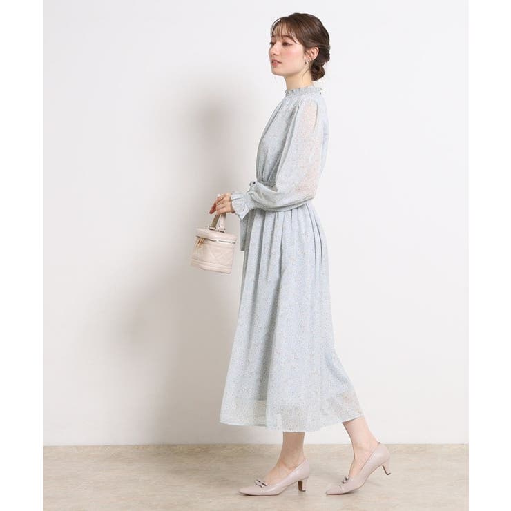 【洗える・着映え】楊柳小花シャーリングワンピース | Couture brooch | 詳細画像19 