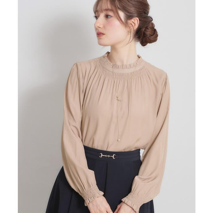 【前後2WAY・洗える】RTピケ リボン ブラウス | Couture brooch | 詳細画像13 