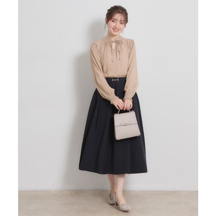 【前後2WAY・洗える】RTピケ リボン ブラウス | Couture brooch | 詳細画像11 