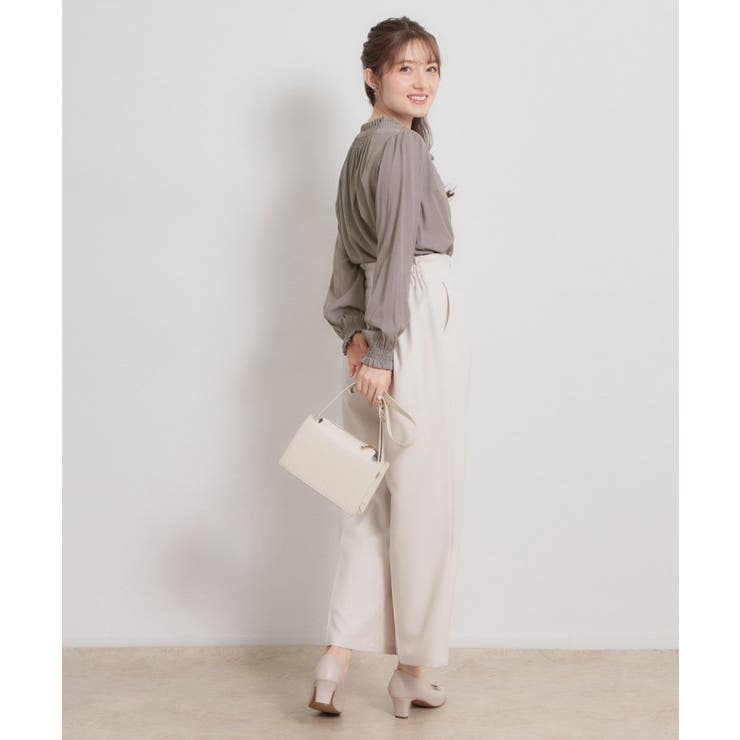 【前後2WAY・洗える】RTピケ リボン ブラウス | Couture brooch | 詳細画像20 