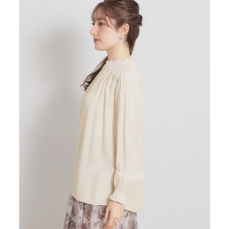 【前後2WAY・洗える】RTピケ リボン ブラウス | Couture brooch | 詳細画像29 