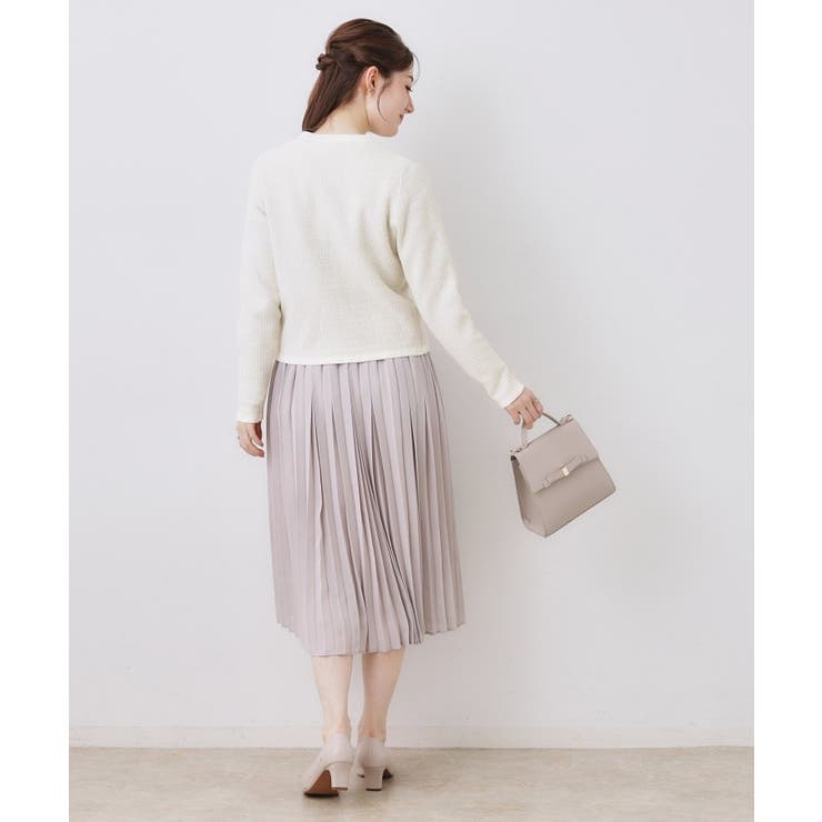 【ハレの日・通勤】ラメツイード ニットカーディガン | Couture brooch | 詳細画像3 