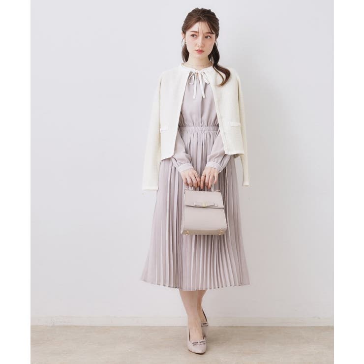 【ハレの日・通勤】ラメツイード ニットカーディガン | Couture brooch | 詳細画像4 