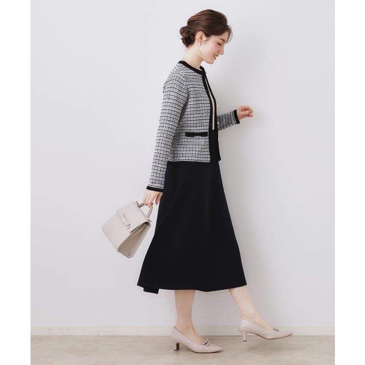 【ハレの日・通勤】ラメツイード ニットカーディガン | Couture brooch | 詳細画像14 