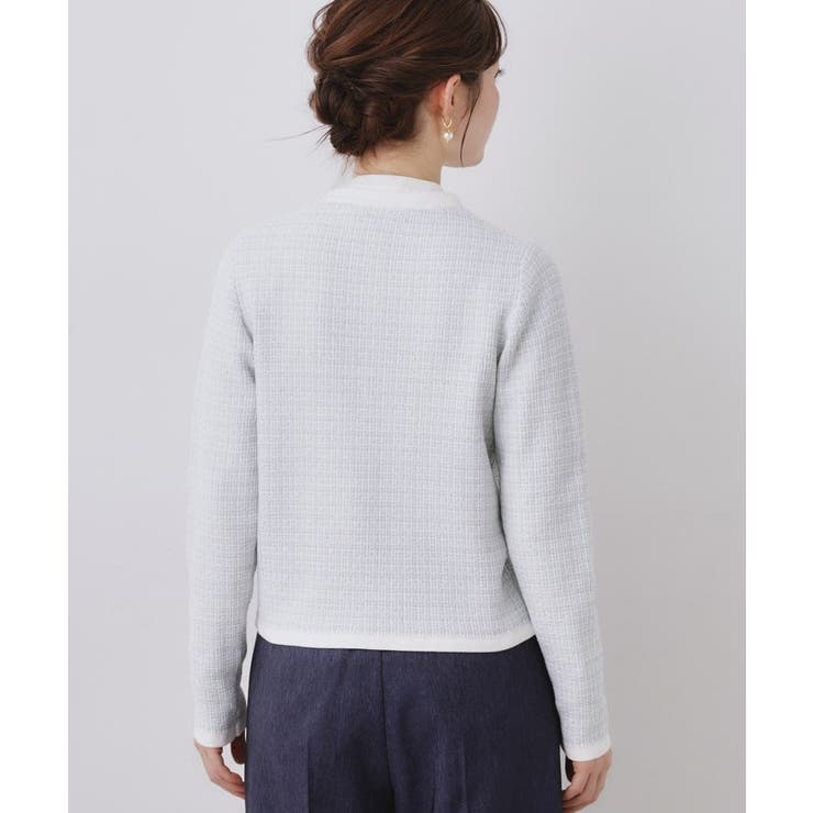 【ハレの日・通勤】ラメツイード ニットカーディガン | Couture brooch | 詳細画像46 