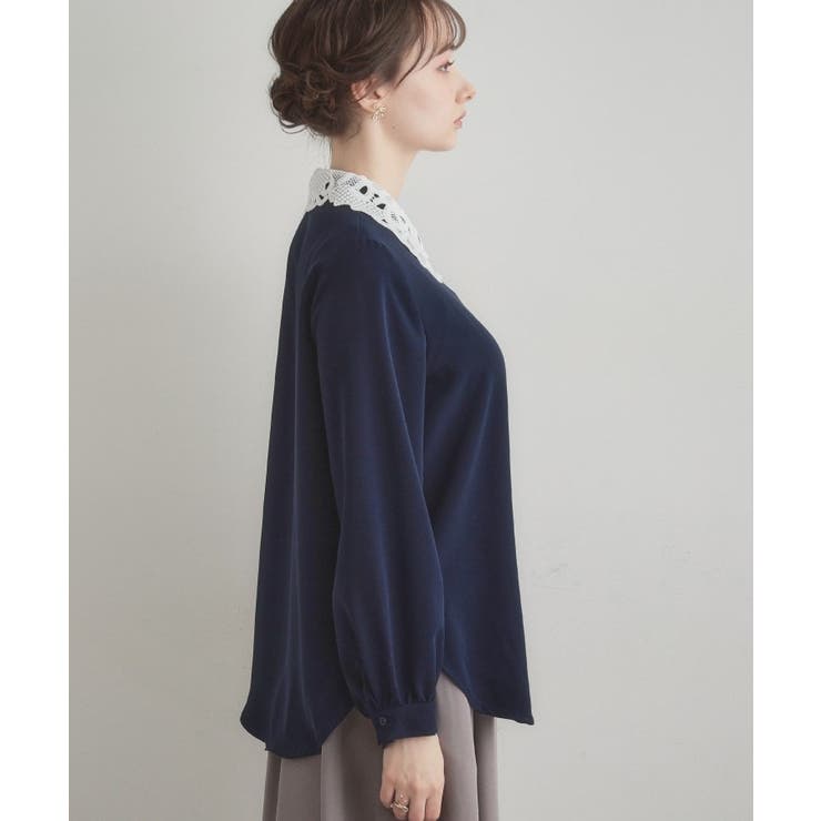 レース衿ジョーゼットブラウス | Couture brooch | 詳細画像16 