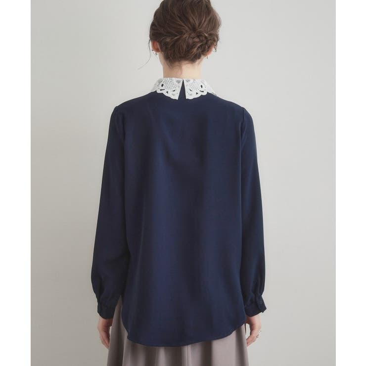 レース衿ジョーゼットブラウス | Couture brooch | 詳細画像17 