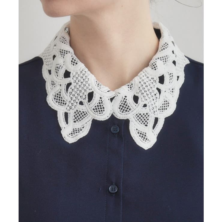 レース衿ジョーゼットブラウス | Couture brooch | 詳細画像18 