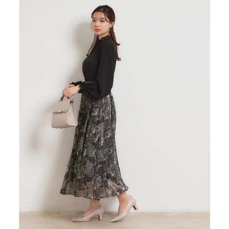 【洗える・通勤】Springオーガンフルールスカート | Couture brooch | 詳細画像2 