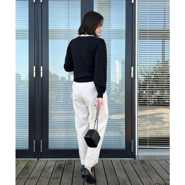 【洗える・着映え】オーガンジーリボンタイ ニット | Couture brooch | 詳細画像22 