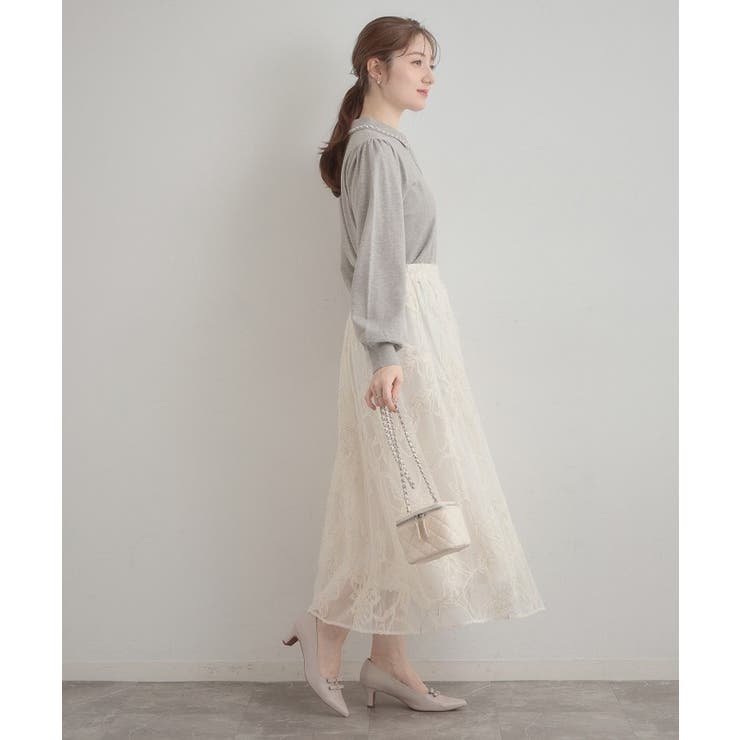 【洗える・着映え】パール調衿ニット | Couture brooch | 詳細画像15 