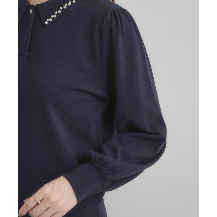 【洗える・着映え】パール調衿ニット | Couture brooch | 詳細画像45 