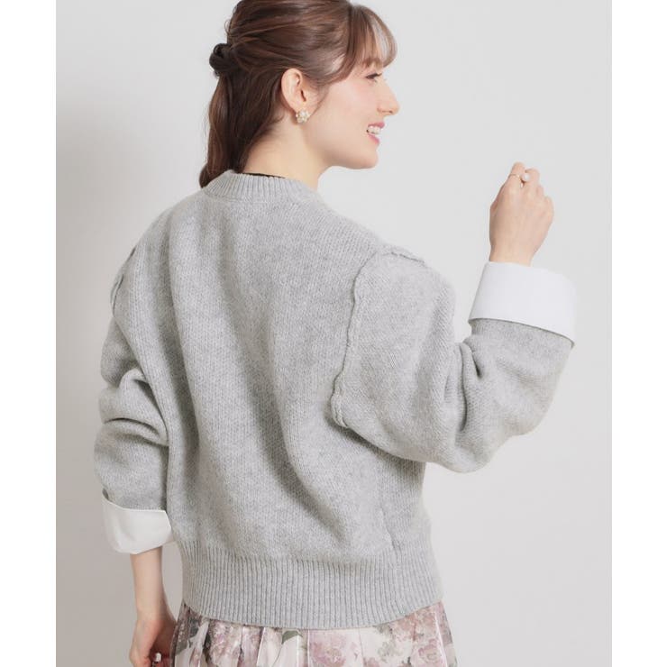 シャツレイヤード風カーディガン | Couture brooch | 詳細画像10 