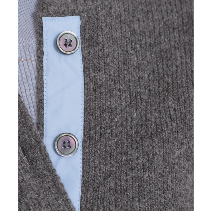 シャツレイヤード風カーディガン | Couture brooch | 詳細画像21 