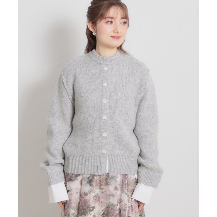 シャツレイヤード風カーディガン | Couture brooch | 詳細画像22 