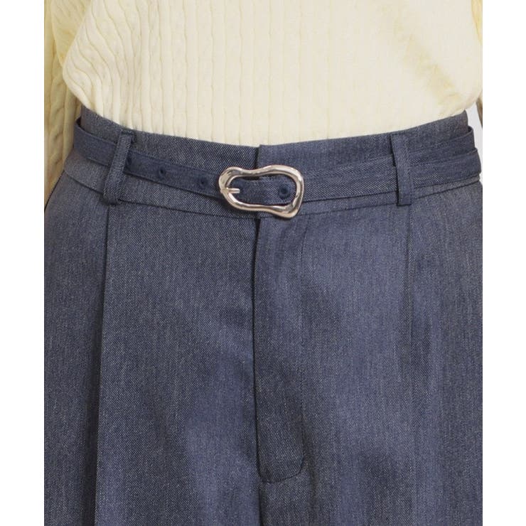 【洗える・S-LL】デニムライク ベルト付きパンツ | Couture brooch | 詳細画像22 