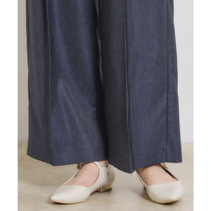 【洗える・S-LL】デニムライク ベルト付きパンツ | Couture brooch | 詳細画像25 