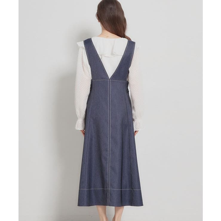 【洗える】デニムライク細リボンジャンスカ | Couture brooch | 詳細画像19 