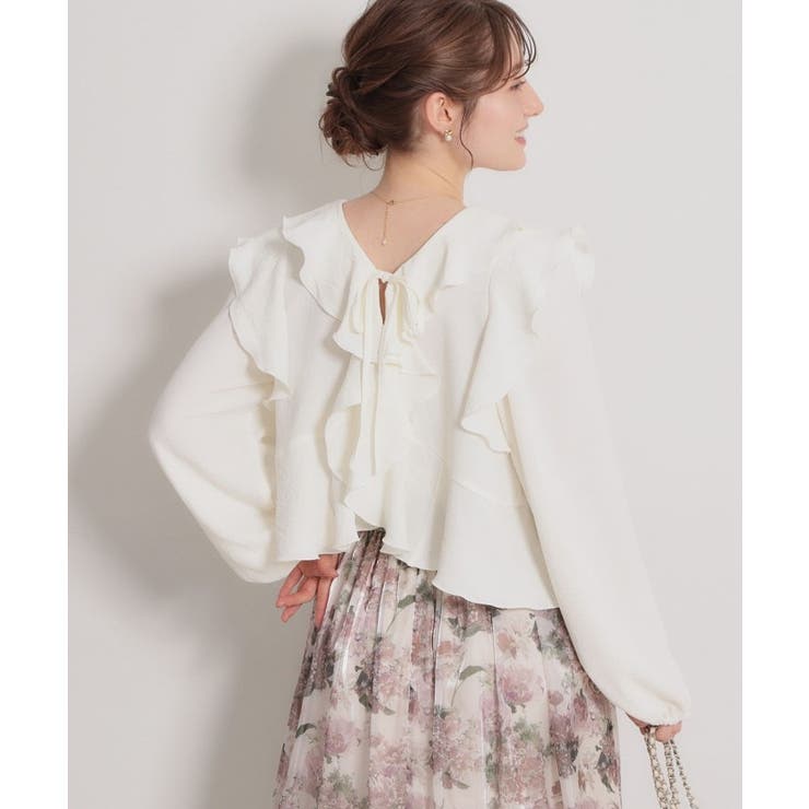 ラッフルショートブラウス | Couture brooch | 詳細画像2 