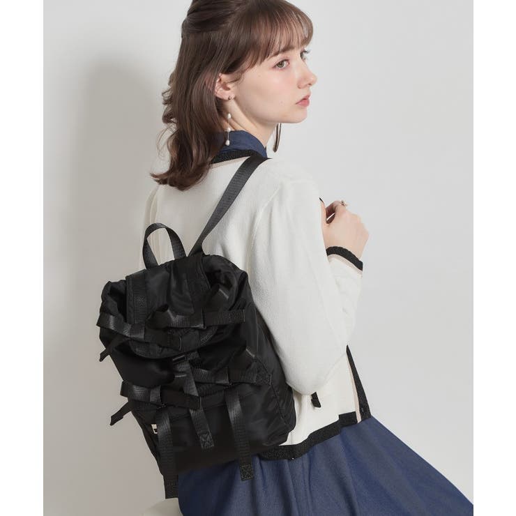 ブラック(019) | ミニリボンバックパック | Couture brooch