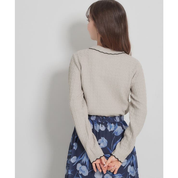 【洗える着映え】ビジュー釦ポロニット | Couture brooch | 詳細画像18 