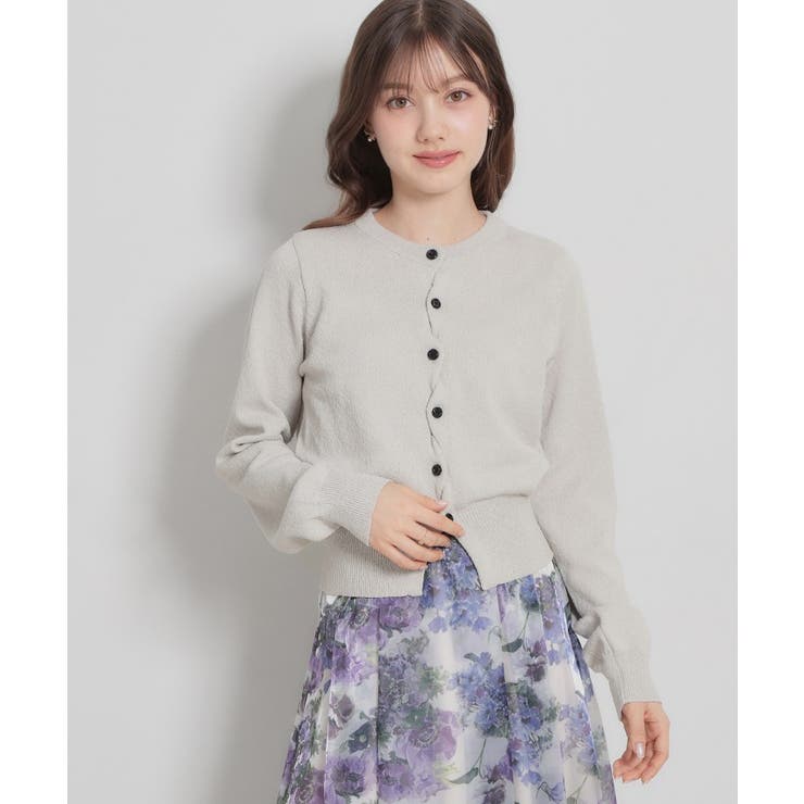 クロスボタンカーディガン | Couture brooch | 詳細画像1 