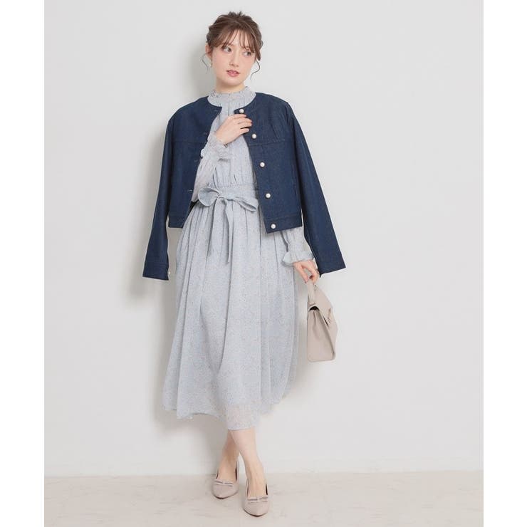 【洗える・綿100％】パール調ボタン デニムジャケット | Couture brooch | 詳細画像13 